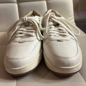 Madewell White Leather Court Sneaker